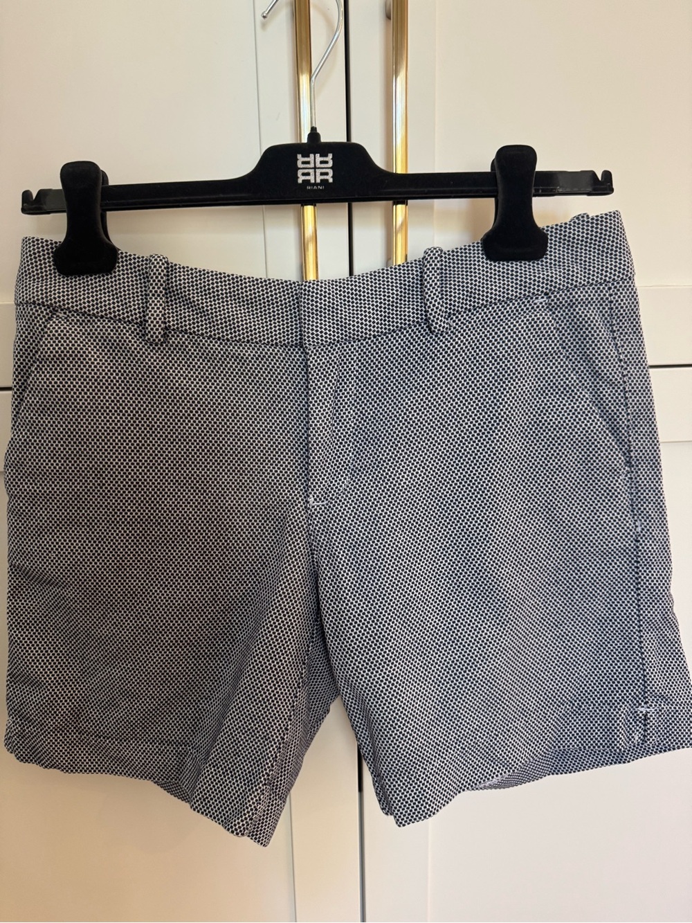 Tommy Hilfiger Women's Navy & White Textured Shorts